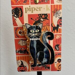 Piper K | Black Cat Metal Hair Clip